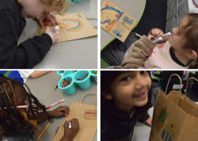 1st graders make sack lunches!