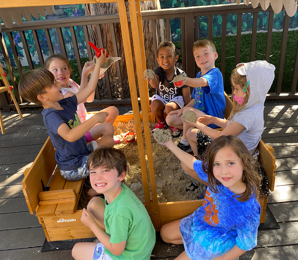 Sharing the sandbox. Sharing the sandbox.